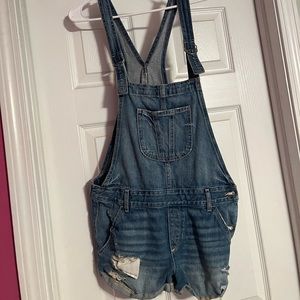 Jean short overalls